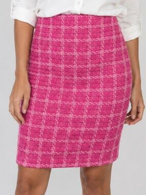 Dainty Jewells Pink Tweed Pencil Small Skirt